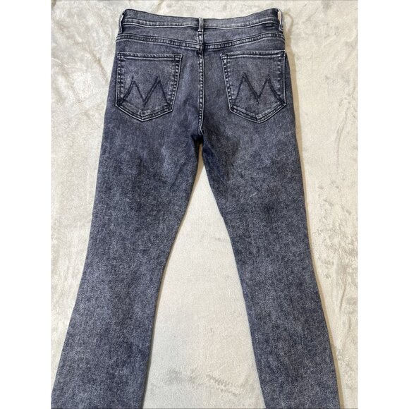 Mother The Insider Crop Step Fray Jeans Women’s Size 31 Gray Distressed Hem - Picture 11 of 11